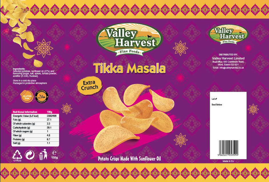 Valley harvest tikka Masala 150gx10